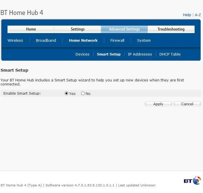 All Screenshots for the BT Home Hub 4