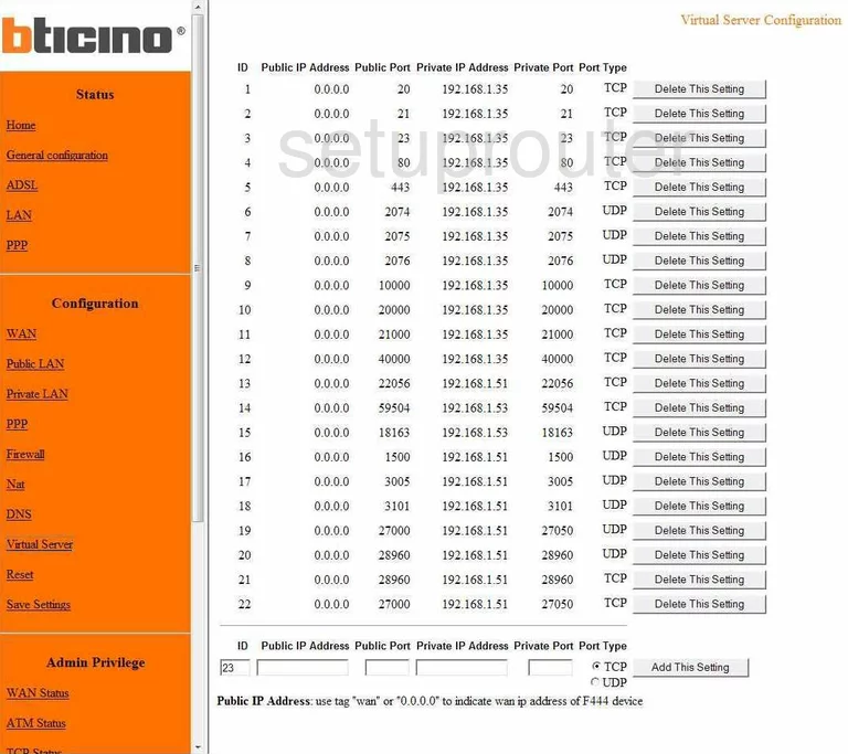 port forwarding nat screenshot