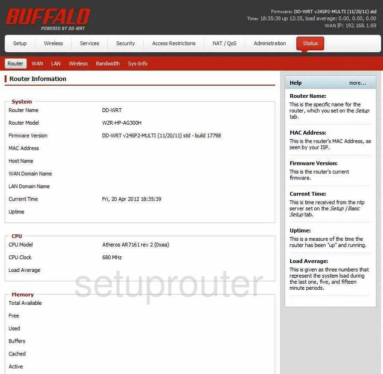 router status mac address internet IP