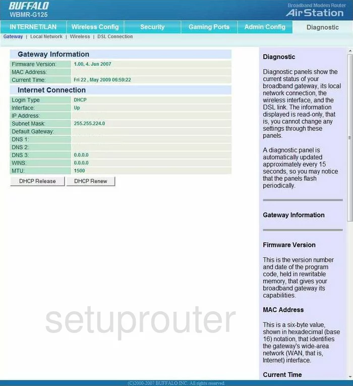 router status mac address internet IP