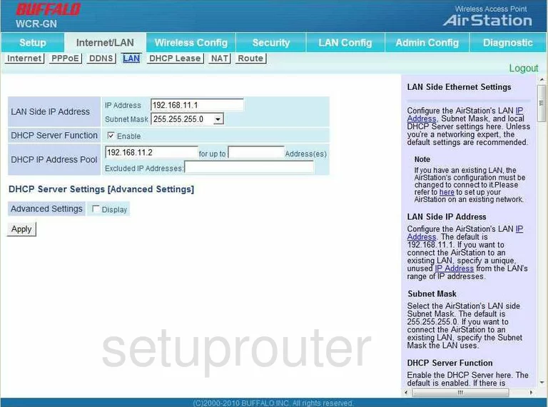 How to change the IP Address Buffalo router