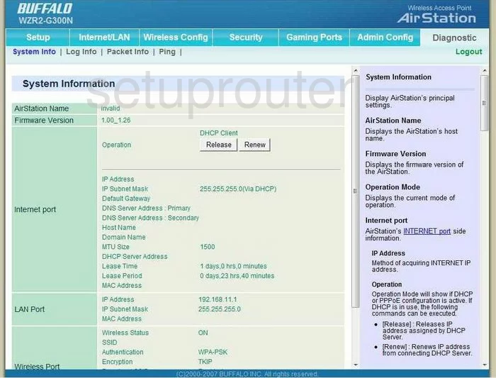 router status mac address internet IP