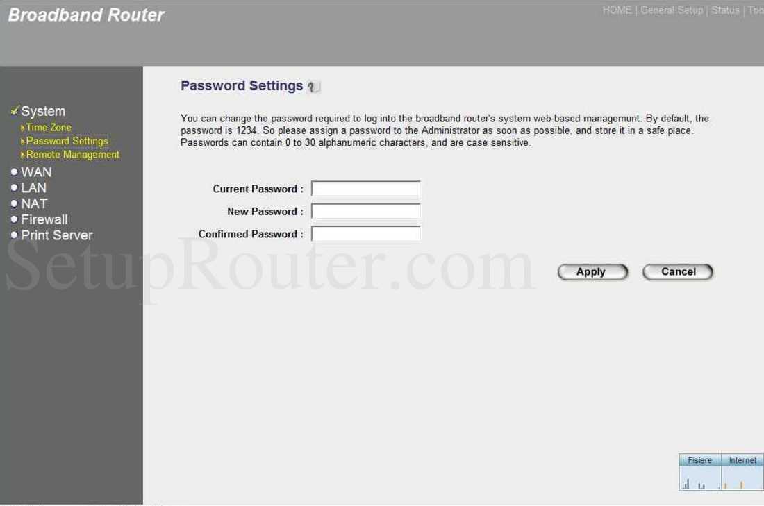 settings passwords