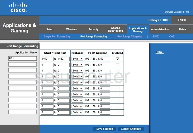 port forwarding nat screenshot