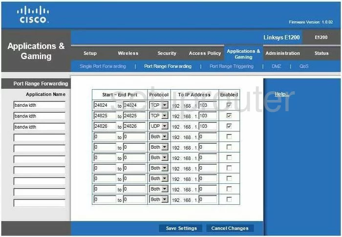 port forwarding nat screenshot