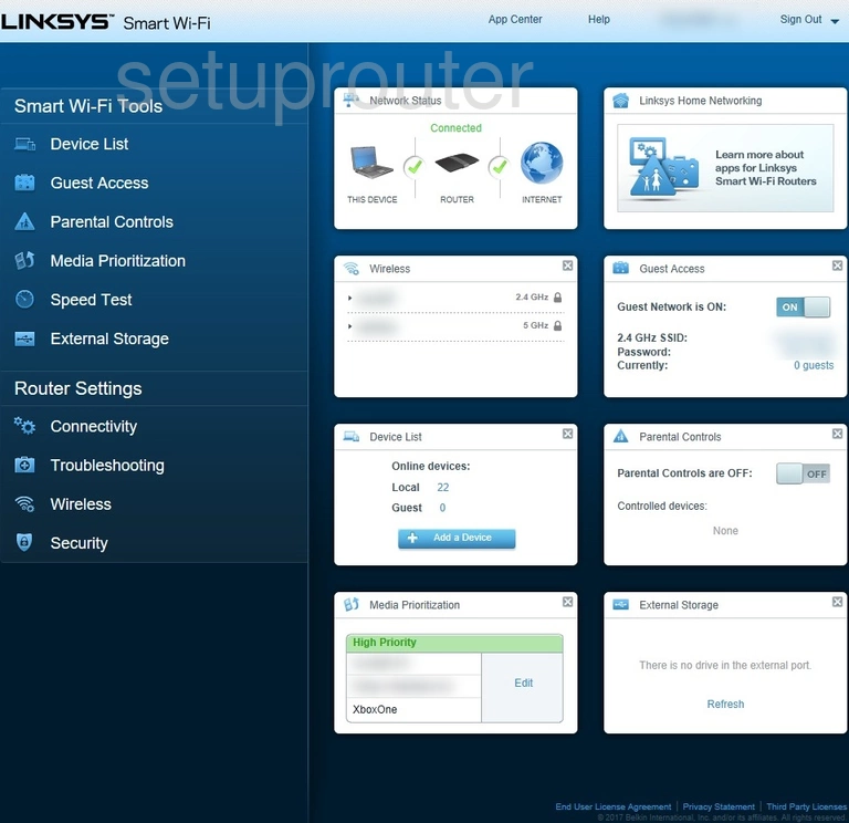 router status mac address internet IP