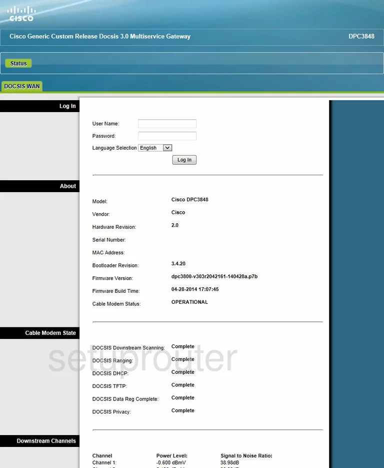 router login screen