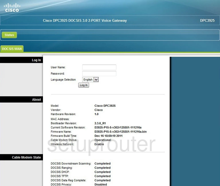 router login screen