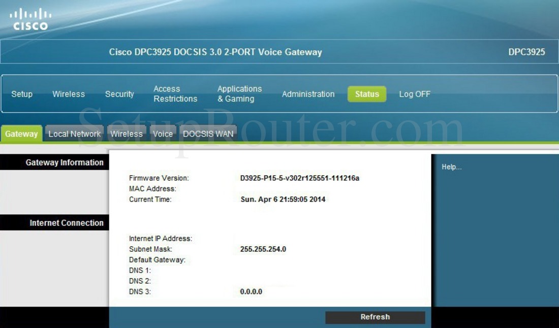 cisco dpc3925 firmware