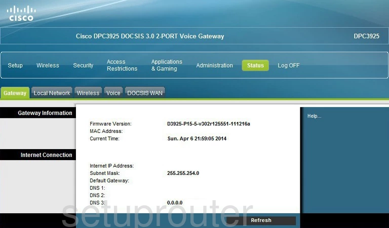 router status mac address internet IP