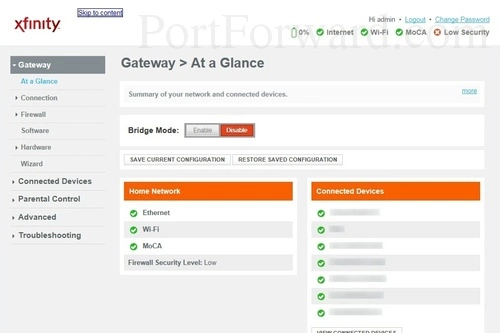 Cisco DPC3939 - XFINITY Gateway At a Glance
