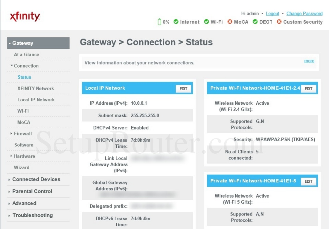 Cisco Dpc3941t Xfinity Owner's Manual