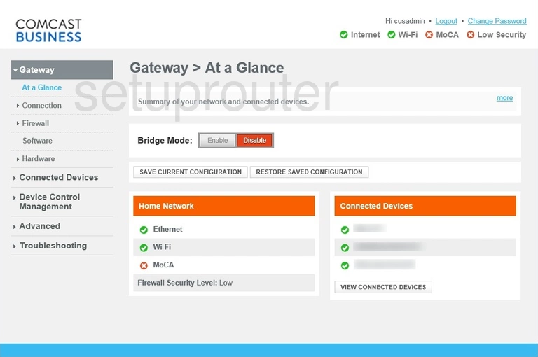 router status mac address internet IP