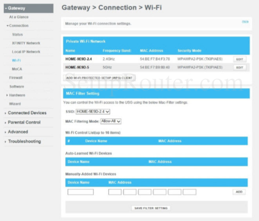 Cisco DPC3941B Screenshot Ciscodpc3941wireless