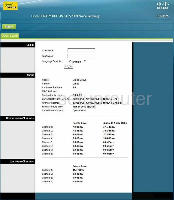 router login screen