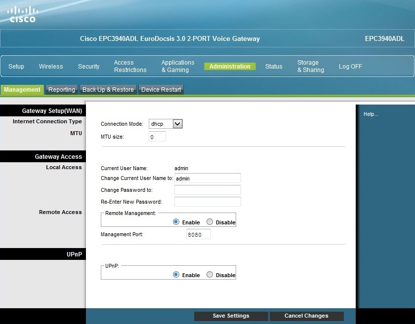 All Screenshots For The Cisco ECP3940ADL