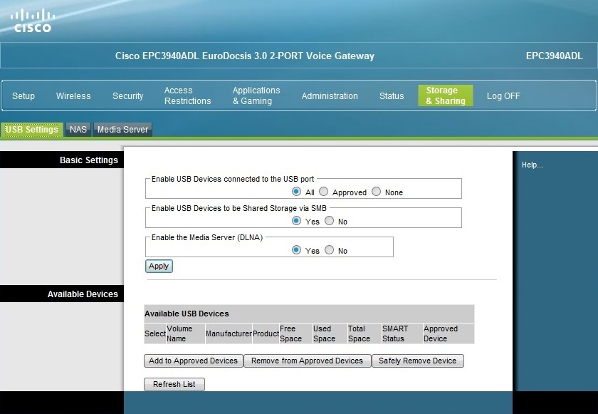 All Screenshots for the Cisco ECP3940ADL