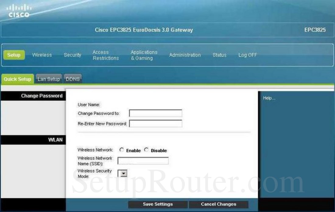 Настройка роутера cisco epc3825