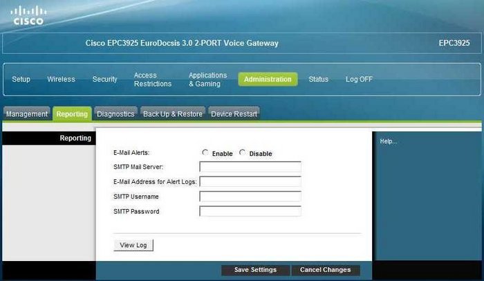 Настройка роутера cisco epc3925