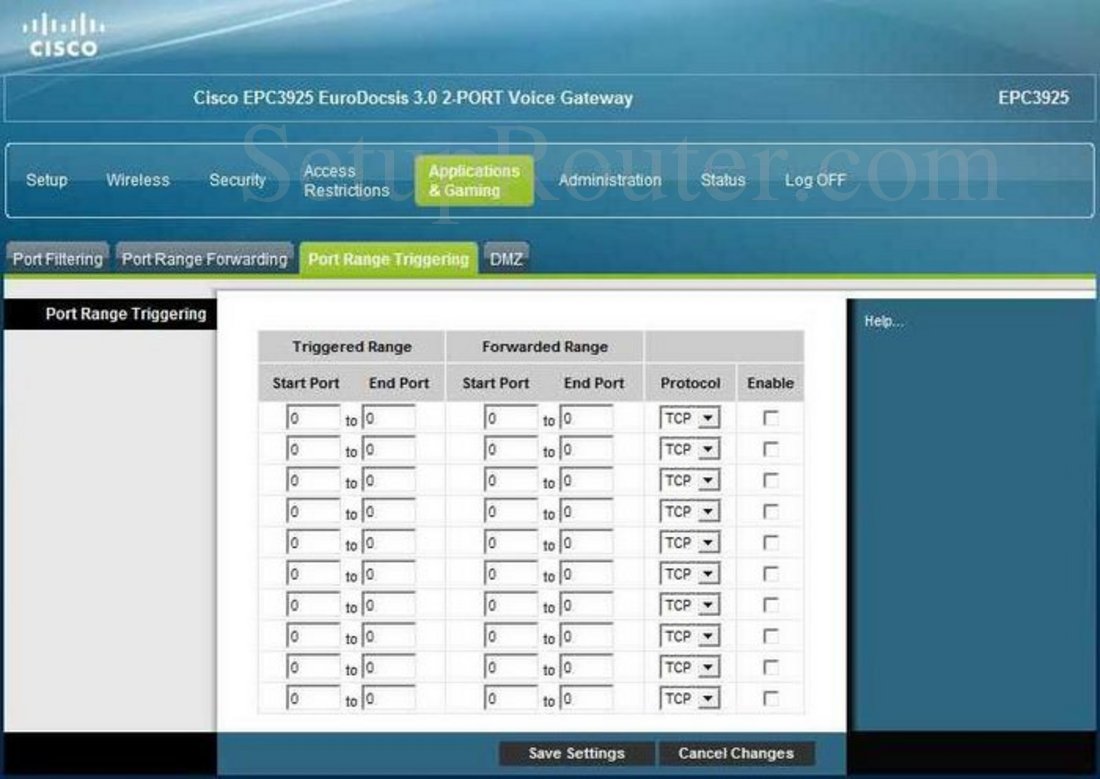 Range start end. Перенаправление портов Cisco. Cisco epc3925 меню. Cisco dpc3941. Cisco 3925.