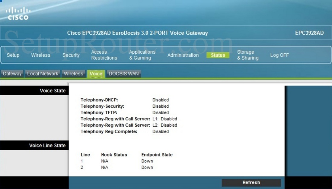 Модем cisco epc3928ad настройка