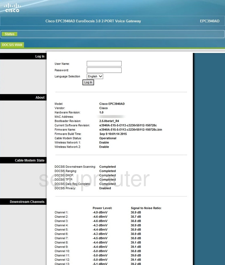 router login screen