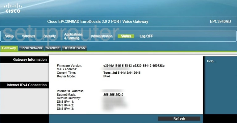 router status mac address internet IP