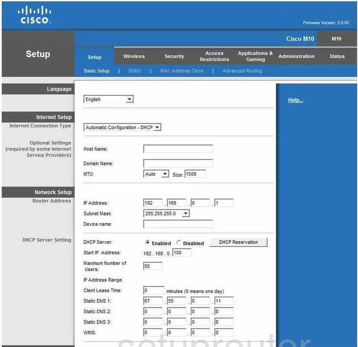 router setup