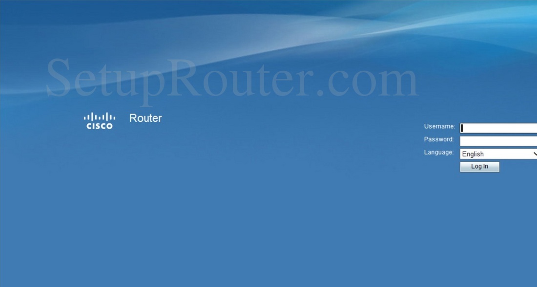 Cisco RV110W Screenshot Login