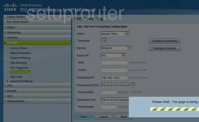 port forwarding nat screenshot