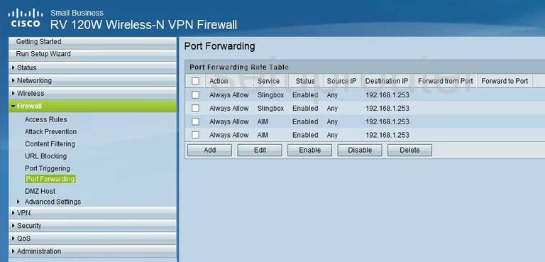 port forwarding nat screenshot