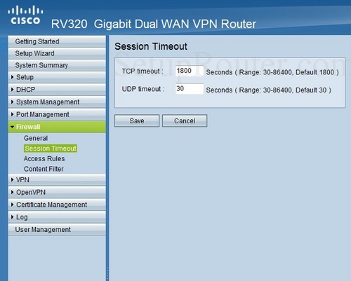 Cisco RV320 Screenshots