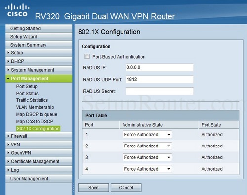 Cisco RV320 Screenshots