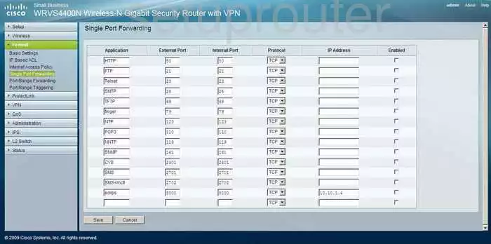 port forwarding nat screenshot