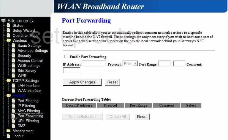 port forwarding nat screenshot