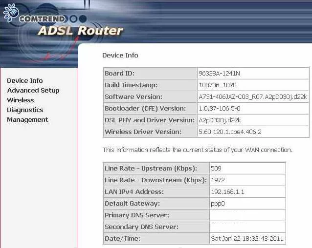 router status mac address internet IP