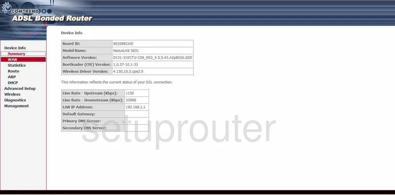 router status mac address internet IP