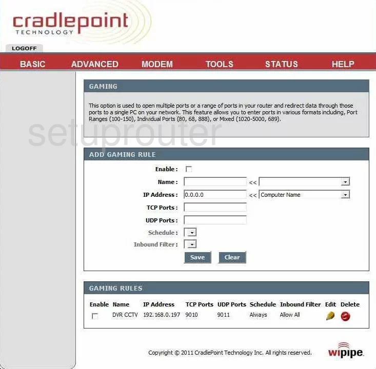 port forwarding nat screenshot