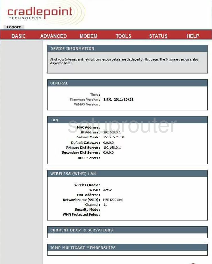 router status mac address internet IP