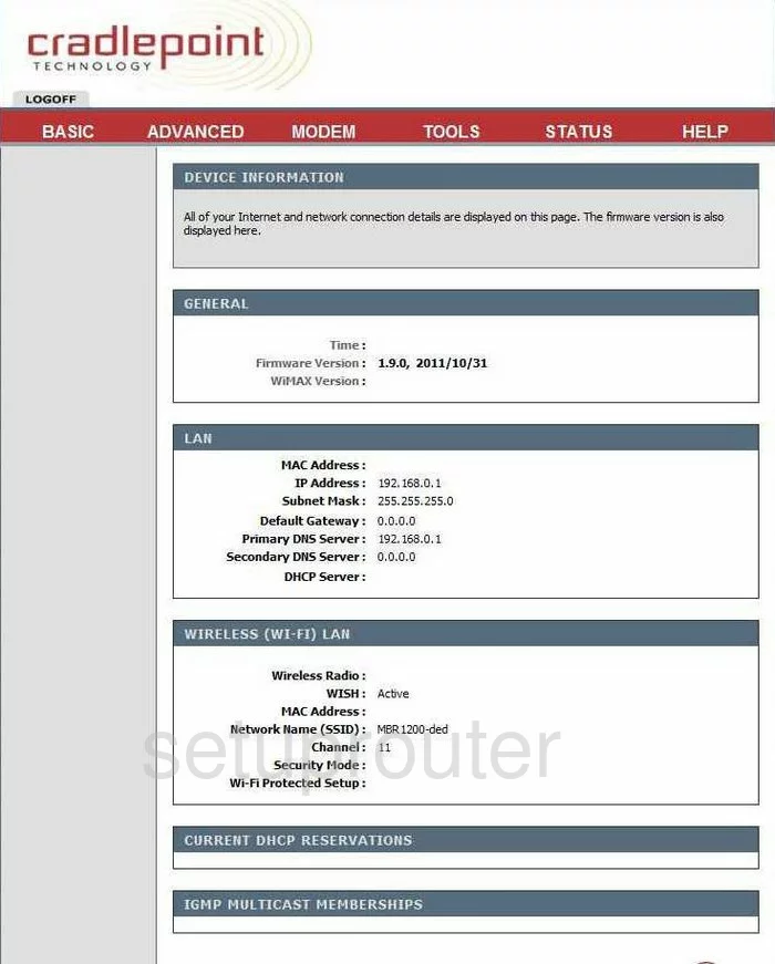 router status mac address internet IP