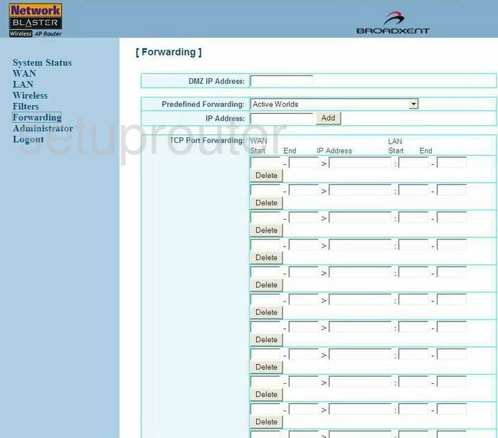 port forwarding nat screenshot