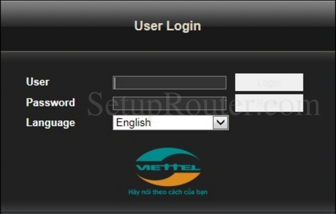 Dasan H640DW Viettel Screenshot Login