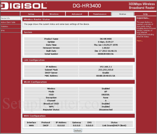How To Login To The Digisol Dg Hr3400