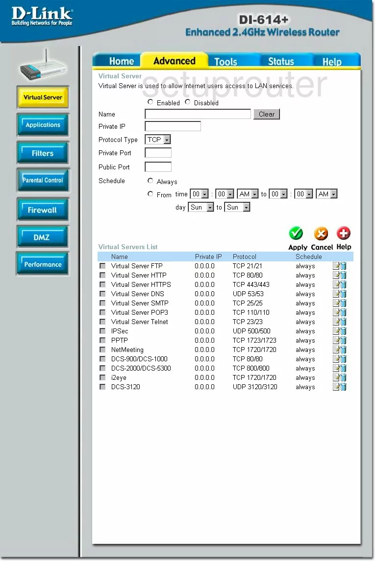 port forwarding nat screenshot