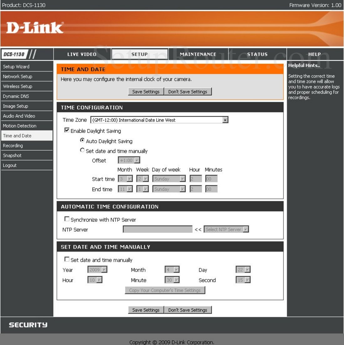 D link DCS 3410. D link settings. D-link DCS-2103 preset menu. DCS 2103 настройка.