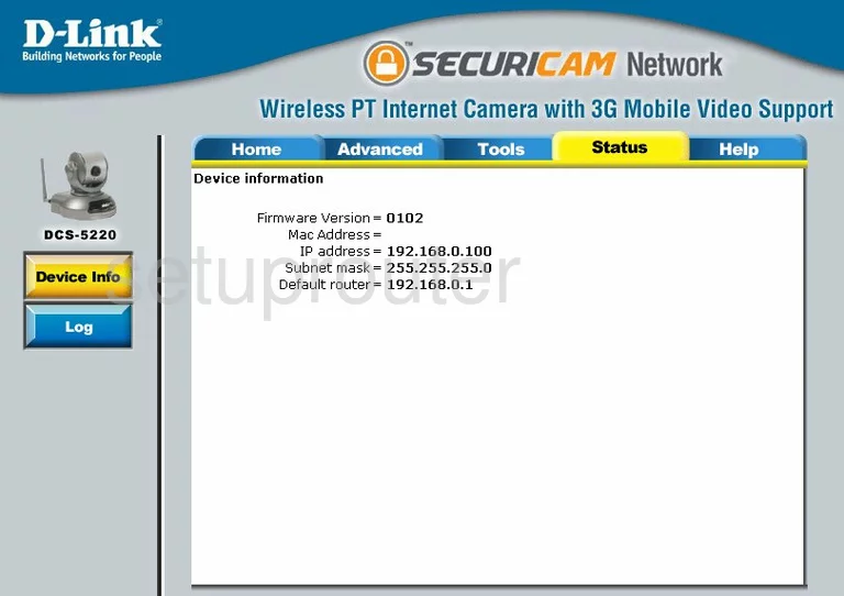 router status mac address internet IP