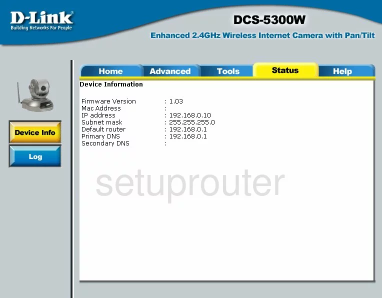 router status mac address internet IP