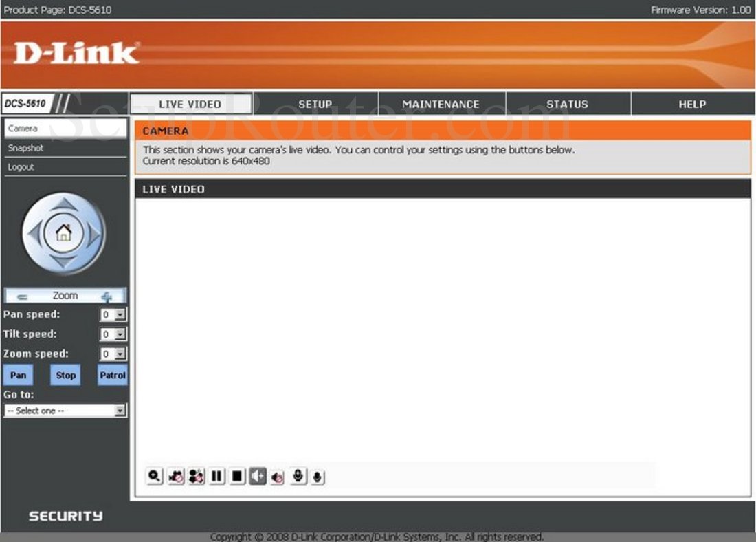 Dlink DCS-5610 Screenshot Camera