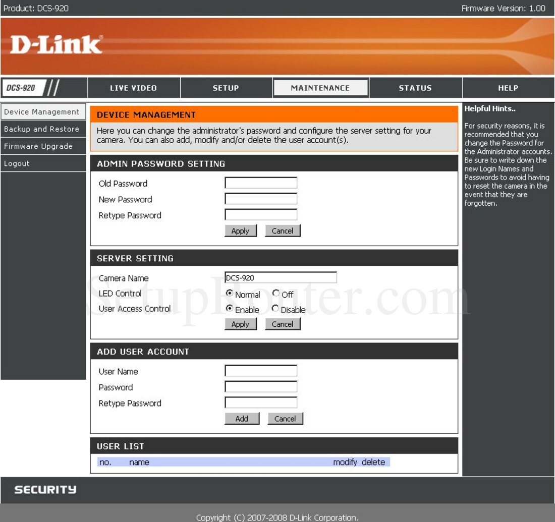 D link dcs 920 подключение c телефона