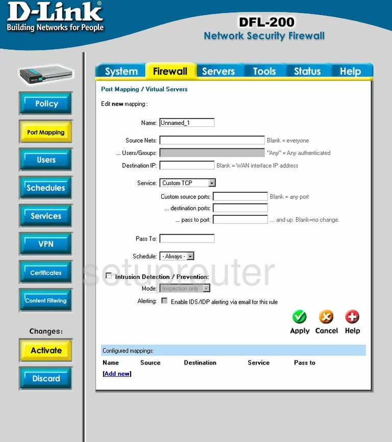 router port mapping